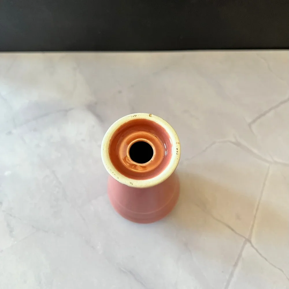 Fiesta Vintage Terracotta Orange Art Deco Style Ceramic Salt or Pepper Shaker